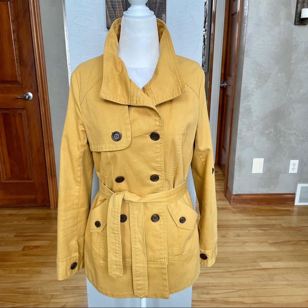 Forever 21 Mustard Trench Coat - Picture 2 of 9